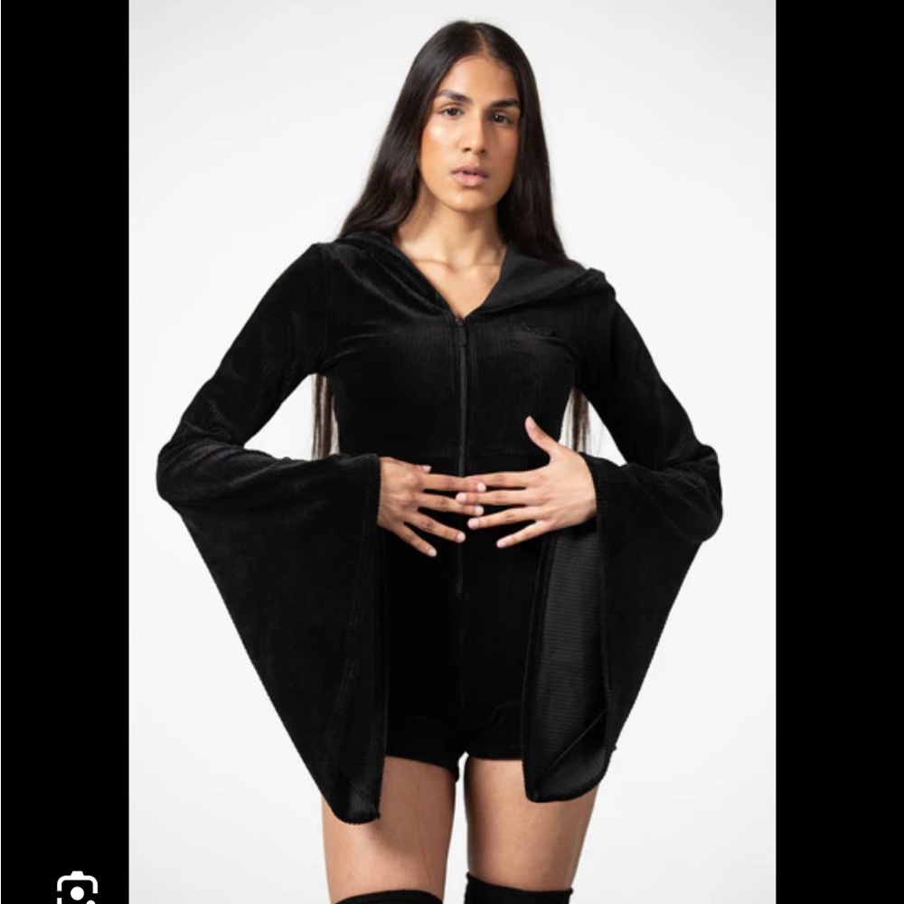 Killstar velour soft goth witchy romper